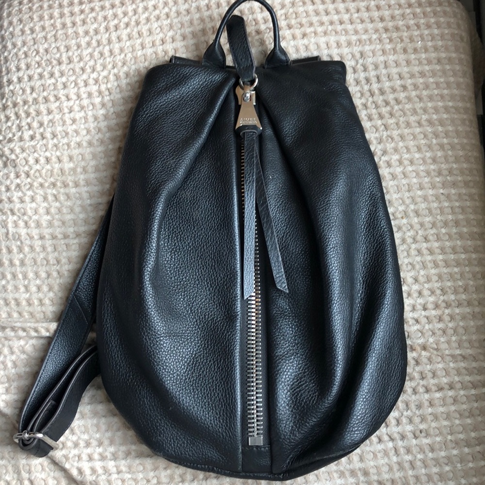 Leather backpack purse